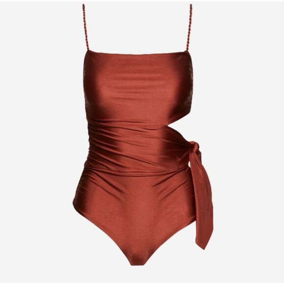 Johanna Ortiz Rust One Piece Swimsuit - Picture 1 of 8